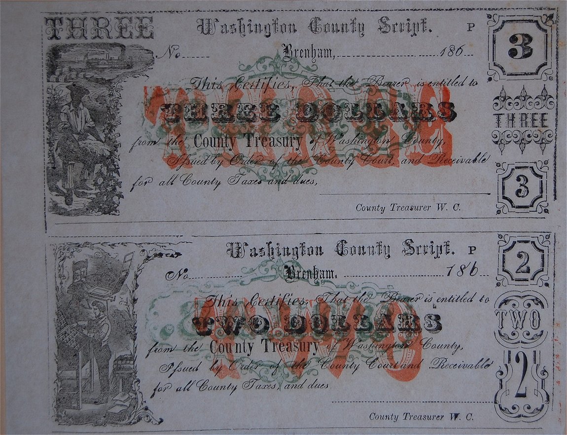 186?-Washington-On-The-Brazos-Script-Uncut,-Unsigned